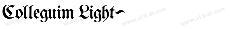 Colleguim Light字体转换